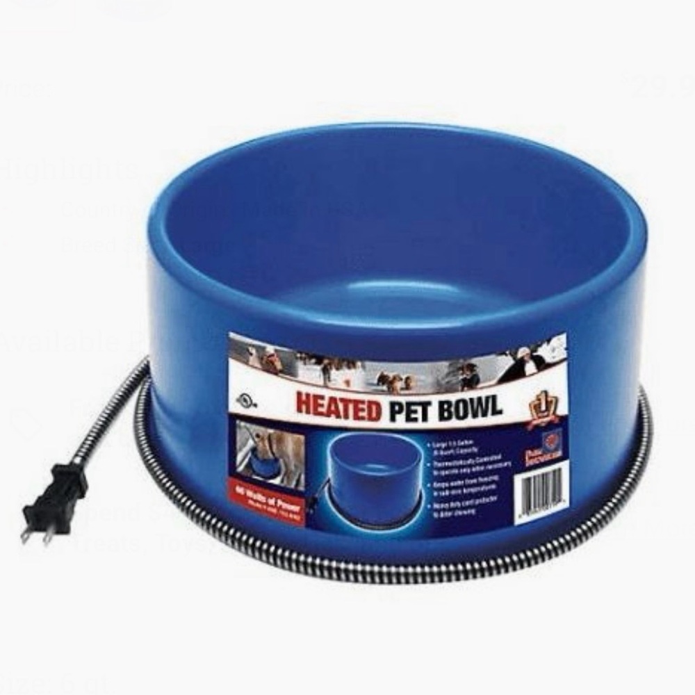 Heated Pet Bowl - Blue